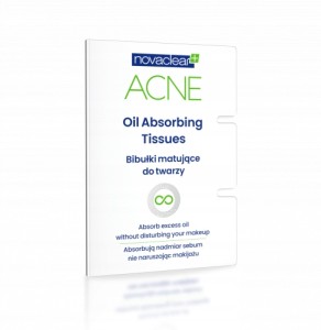 Acne OIL absorbing bibułki matujące dotwarzy 50szt