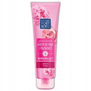 CZTERY PORY ROKU Krem glicerynowy d/rąk 130ml PIWONIA&RÓŻA